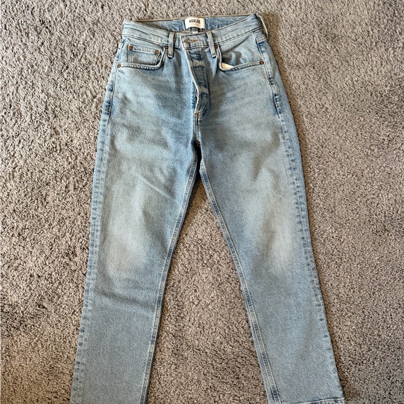 Agolde Riley High Rise Straight Crop Jeans - Picture 3 of 5